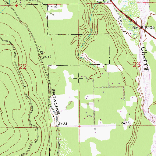 Topographic Map of 30N31W23CBB___ Well, MT