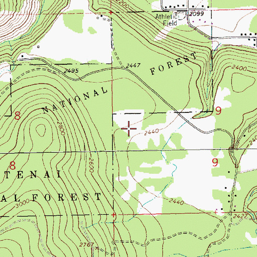 Topographic Map of 30N31W09CBB01_ Well, MT