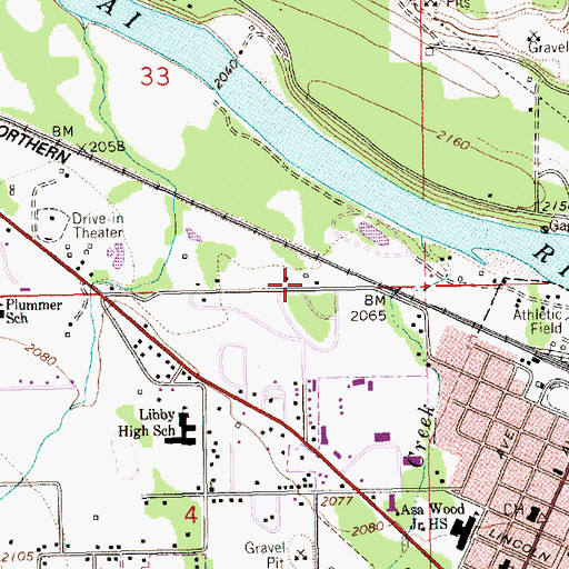 Topographic Map of 31N31W33DCD___ Well, MT