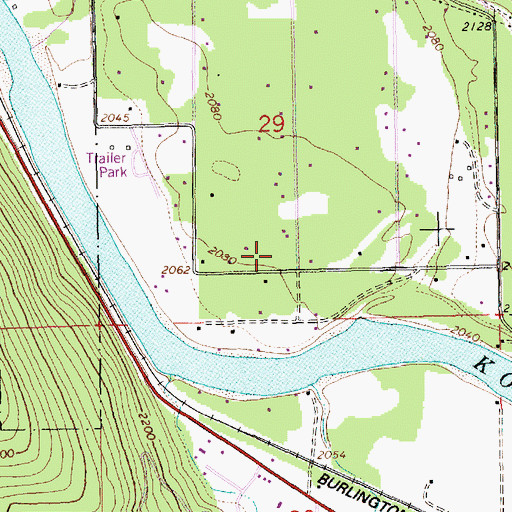 Topographic Map of 31N31W29CDA___ Well, MT