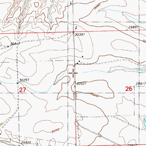 Topographic Map of 31N20E26BCBC01 Well, MT