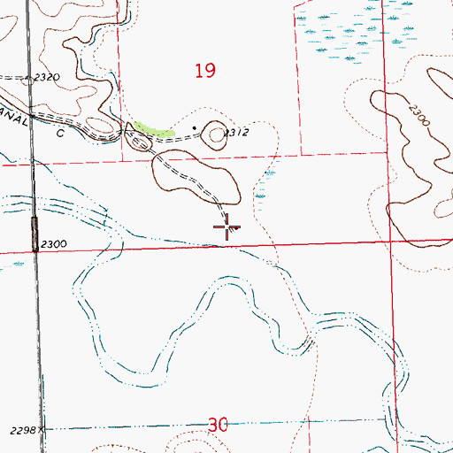 Topographic Map of 31N26E19DCCD01 Well, MT