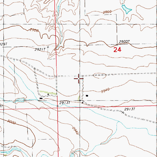 Topographic Map of 31N20E24CDBB01 Well, MT