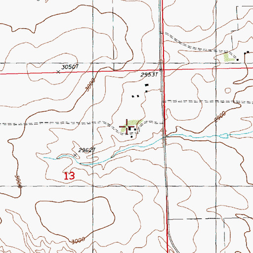 Topographic Map of 31N19E13ADBA02 Well, MT