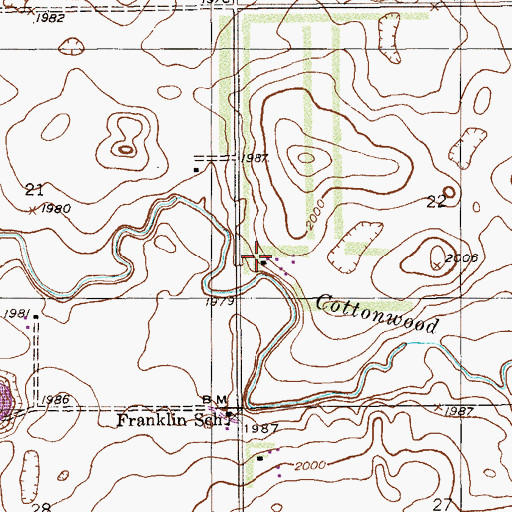 Topographic Map of 32N58E22CBBC01 Well, MT