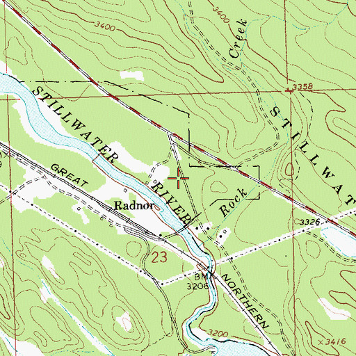 Topographic Map of 33N24W23ACAB01 Well, MT