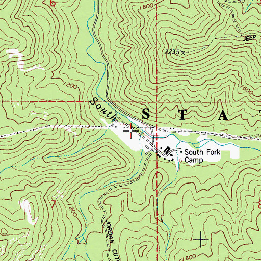 Topographic Map of Tuffy Creek, OR