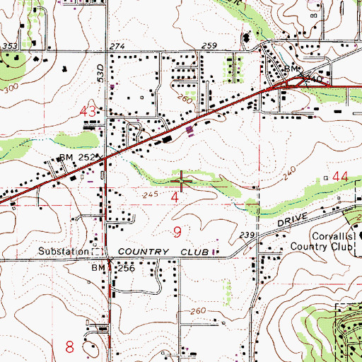 Topographic Map of Sunset City Park, OR