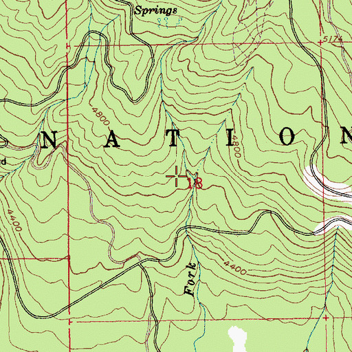 Topographic Map of Mono Creek, OR