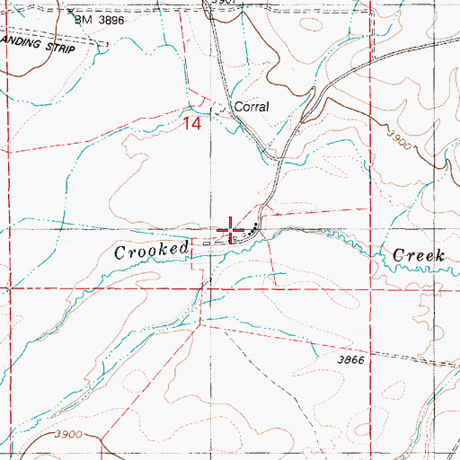 Topographic Map of Tudor Ranch, OR