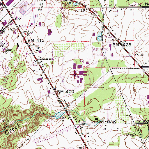 Topographic Map of Clackamas Community College, OR