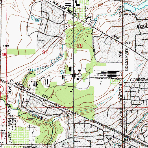 Topographic Map of University of Oregon Medical School Primate Center (historical), OR