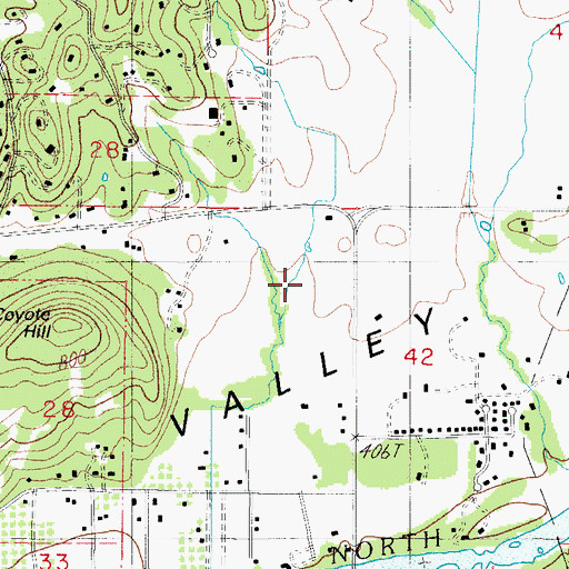 Topographic Map of Harmon Airport (historical), OR