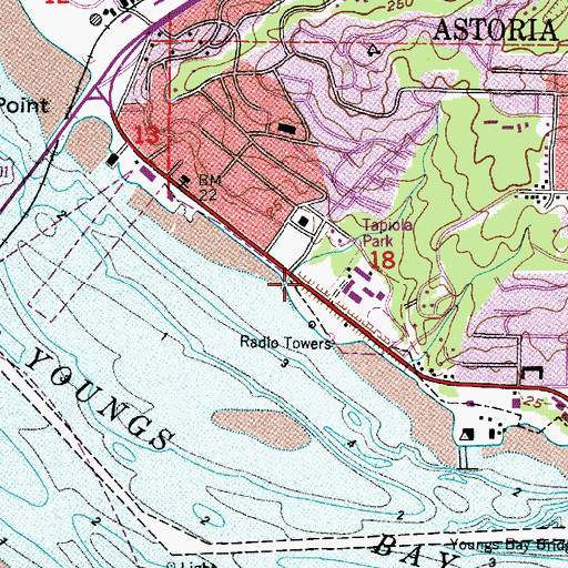 Topographic Map of Tapiola Park, OR