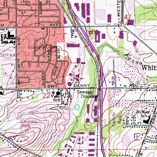 Topographic Map of Looking Glass Park (historical), OR
