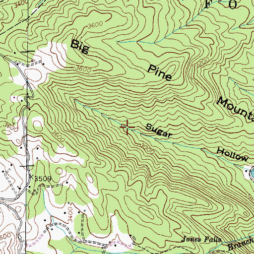 Topographic Map of Don Nelan Appalachian Trail Shelter, TN