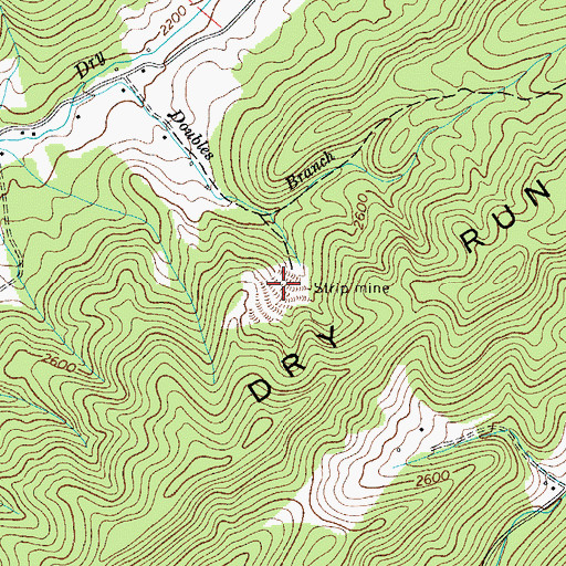 Topographic Map of Freeman and Young Mine, TN