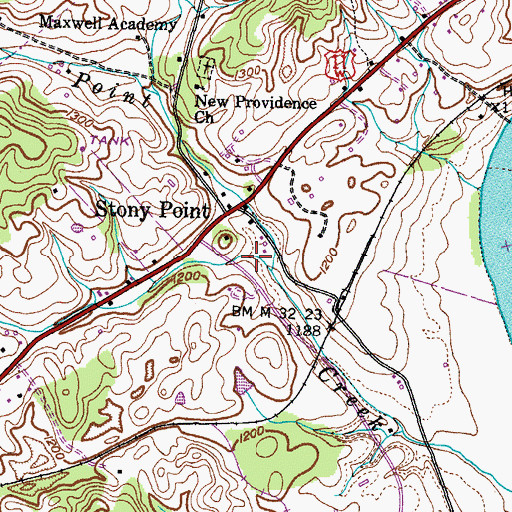 Topographic Map of Armstrong Spring, TN