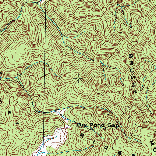 Topographic Map of Krebs Mine, TN