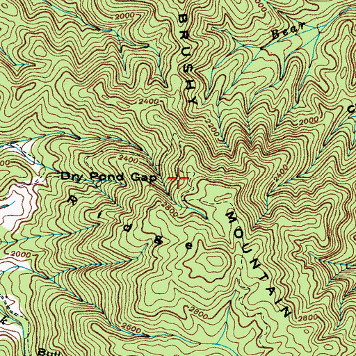 Topographic Map of Williams Mine, TN