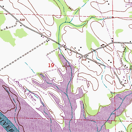 Topographic Map of H Neely Henry Lake, AL