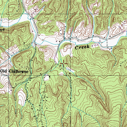 Topographic Map of Old Chilhowee, TN