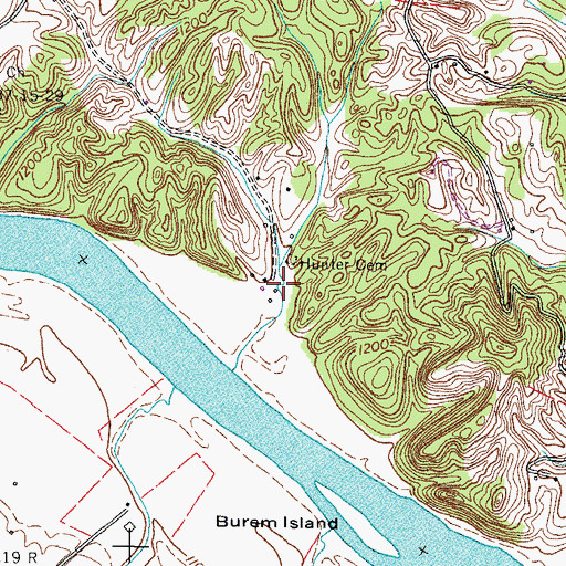 Topographic Map of Hipshire Hollow, TN