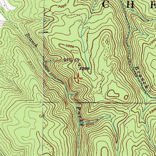 Topographic Map of Shady Valley Division (historical), TN