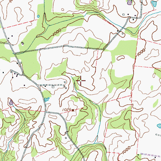 Topographic Map of Shady Grove Division (historical), TN