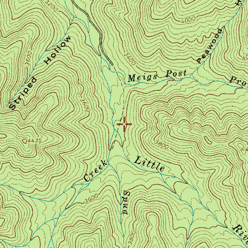 Topographic Map of Three Forks Campsite, TN