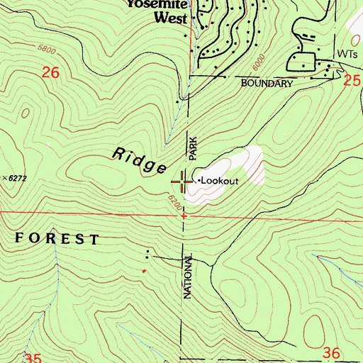 Topographic Map of Henness Ridge, CA