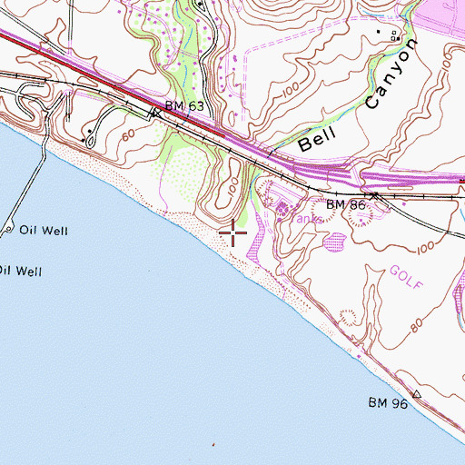 Topographic Map of Elwood Onshore Facility Heliport, CA