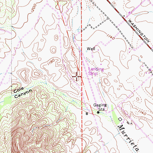 Topographic Map of Bear Creek Airport (historical), CA