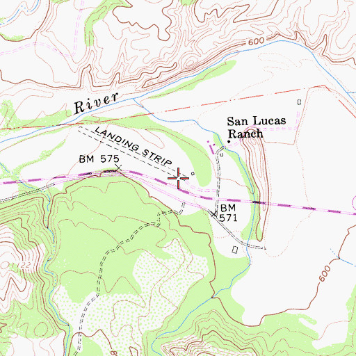 Topographic Map of Crawford Airport, CA