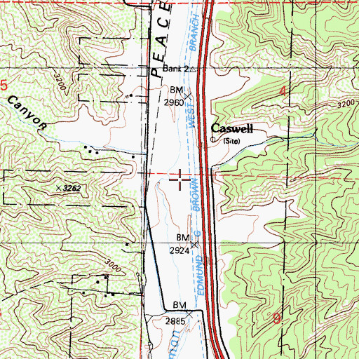 Topographic Map of Peace Valley Pipeline, CA