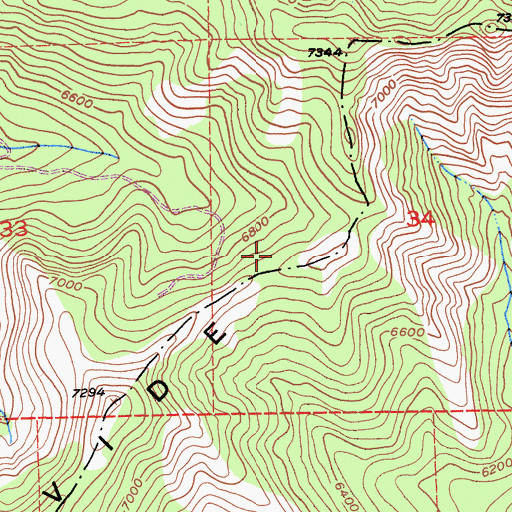 Topographic Map of Tevis Cup Trail, CA