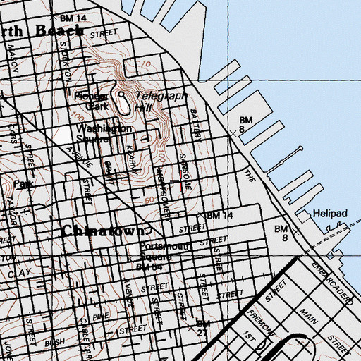 Topographic Map of Clarks Point (historical), CA