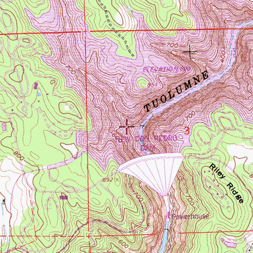 Topographic Map of Mexican Gulch, CA