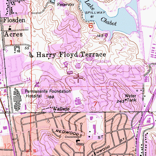 Topographic Map of Harry Floyd Terrace, CA