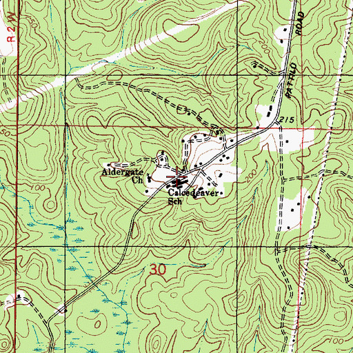 Topographic Map of Calcedeaver Elementary School, AL