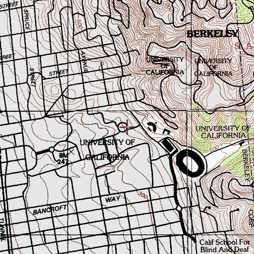 Topographic Map of East Gate, CA