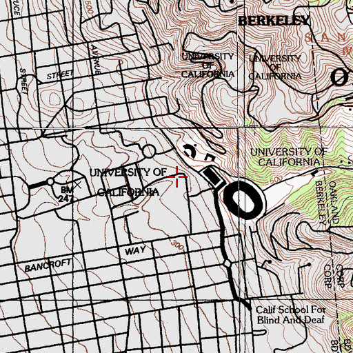 Topographic Map of Girton Hall, CA