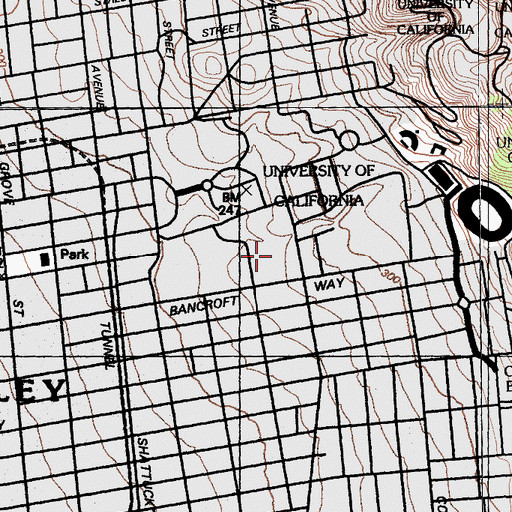 Topographic Map of Golden Bear Center, CA