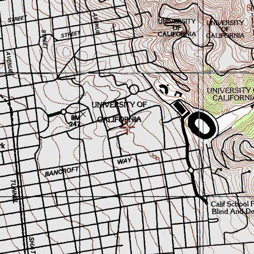 Topographic Map of Morrison Hall, CA