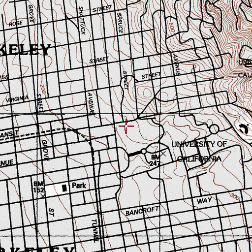 Topographic Map of Tolman Hall, CA