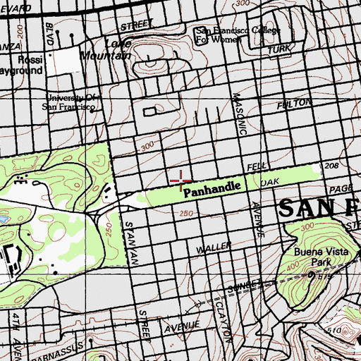 Topographic Map of Kagyu Droden Kunchab Church, CA
