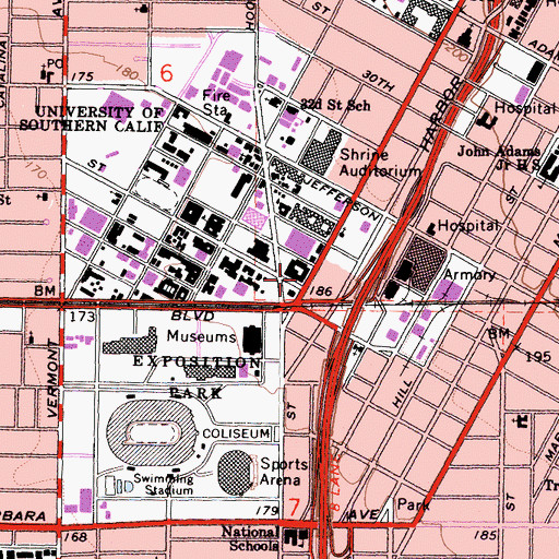 Topographic Map of Trojan Hall, CA
