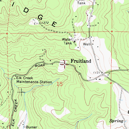 Topographic Map of Fruitland, CA