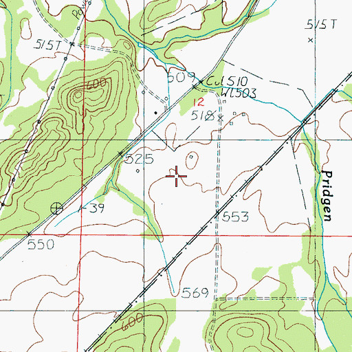 Topographic Map of Sycamore-Winterboro Division, AL