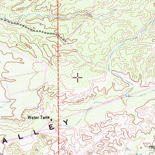 Topographic Map of Buck Mesa, CA